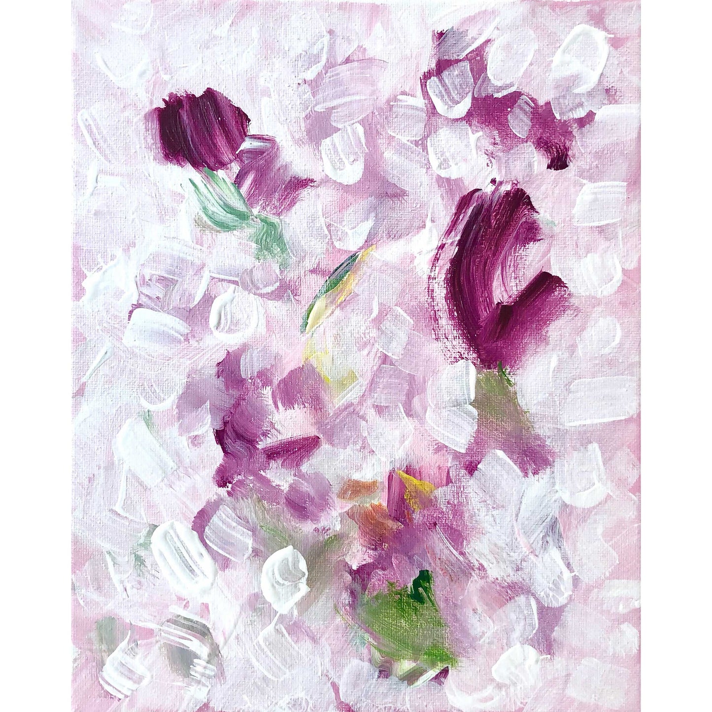 ACC-BL-006 "Bloom" #6 (10x8) original acrylic abstract painting by Chizu Omori Art