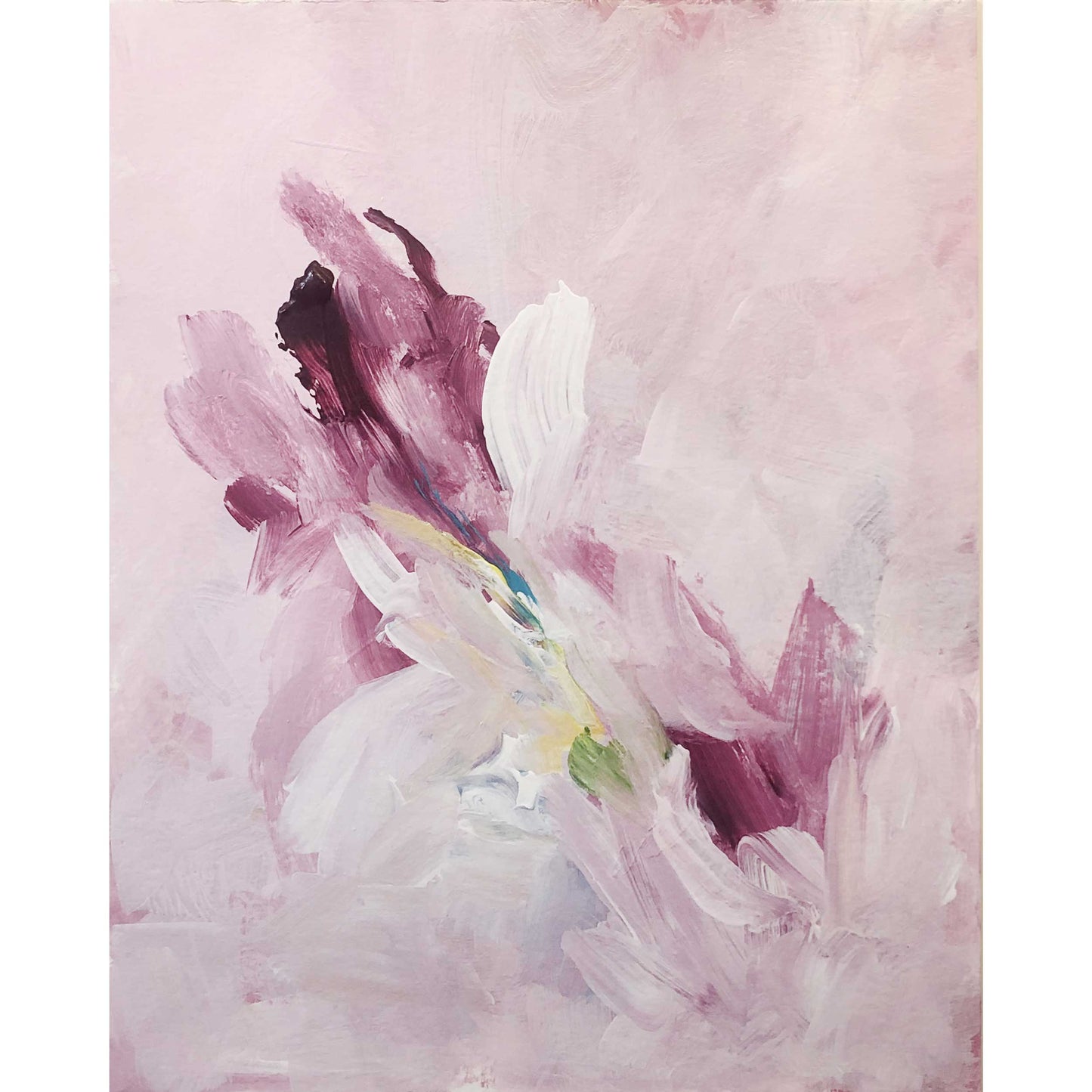 ACP-FL-001 "Flora" #1 (10x8) Original acrylic abstract painting by Chizu Omori Art