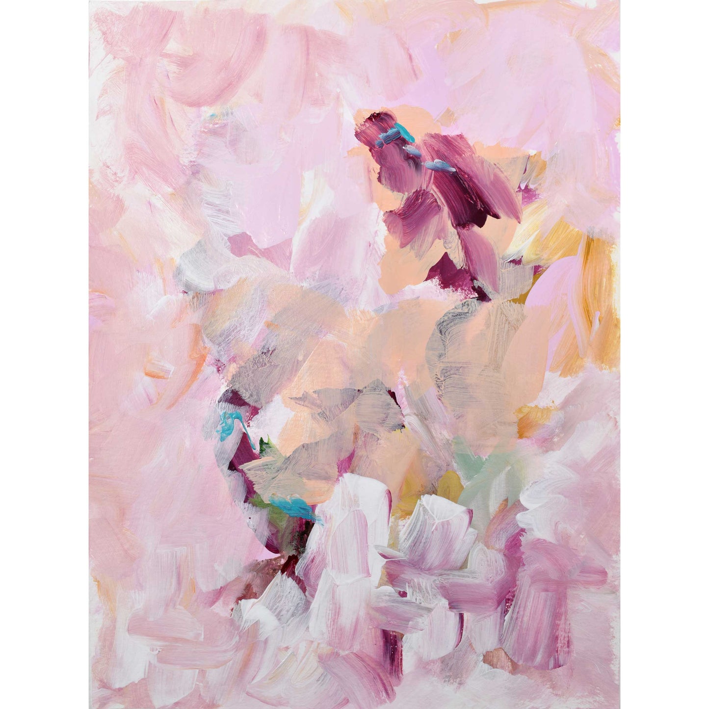 ACP-FL-003 "Flora" #3 (12x9) Original acrylic abstract painting by Chizu Omori Art