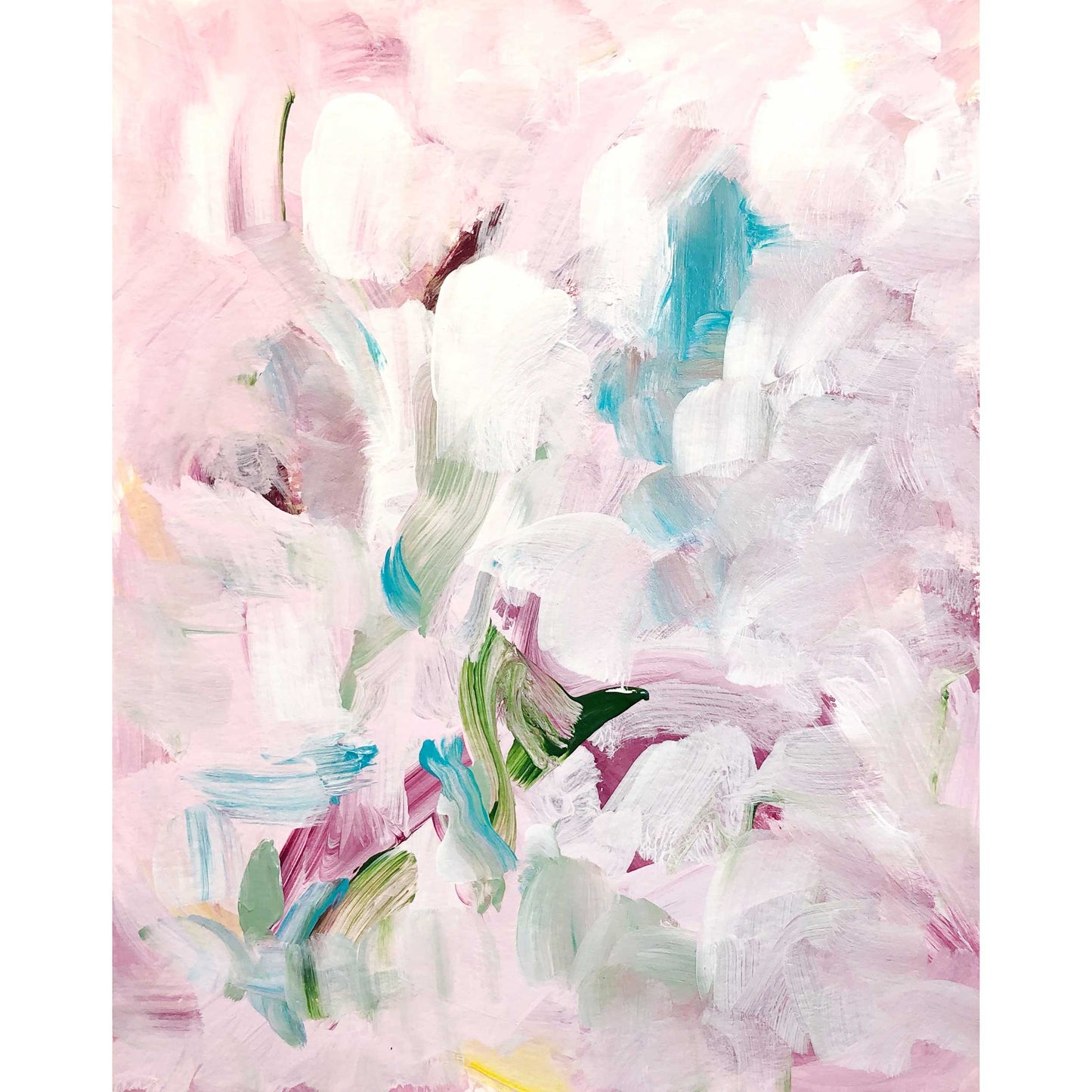 ACP-FL-005 "Flora" #5 (10x8) Original acrylic abstract painting by Chizu Omori Art