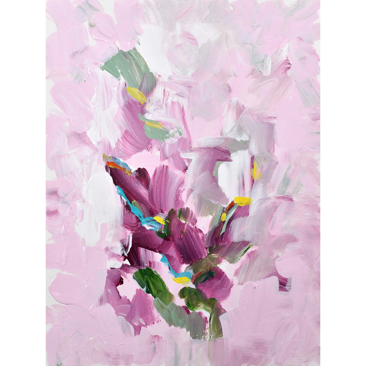 ACP-FL-011 "Flora" #11 (12x9) Original acrylic abstract painting by Chizu Omori Art