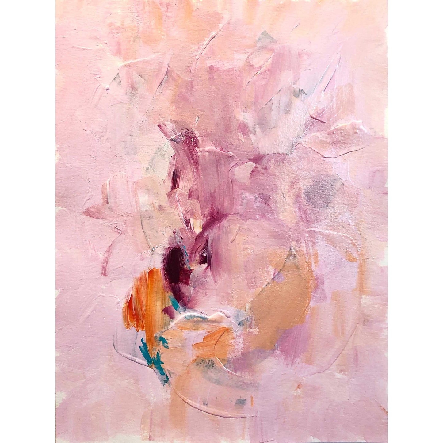 ACP-FL-014 "Flora" #14 (12x9) Original acrylic abstract painting by Chizu Omori Art