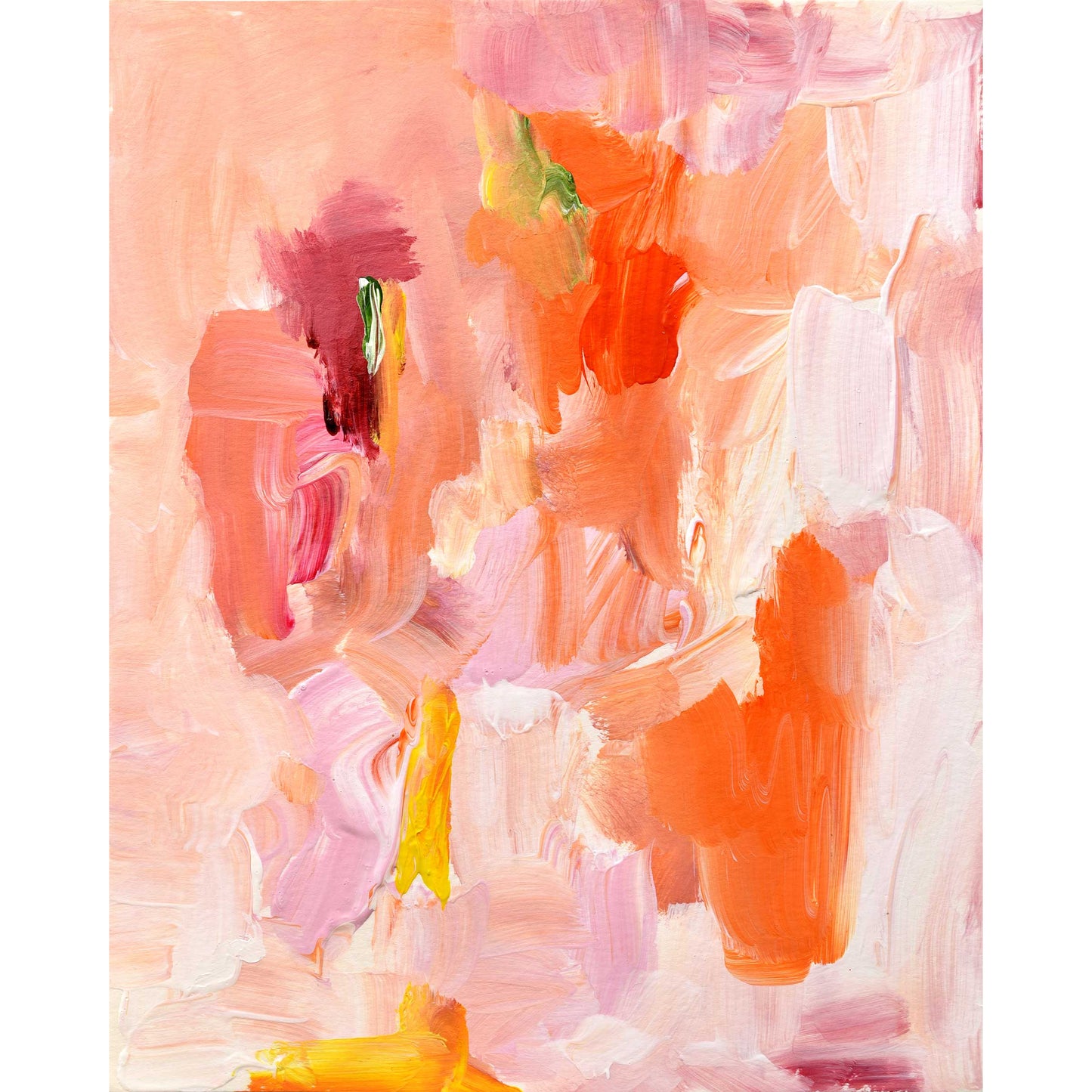 ACP-FL-016 "Flora" #16 (10x8) Original acrylic abstract painting by Chizu Omori Art