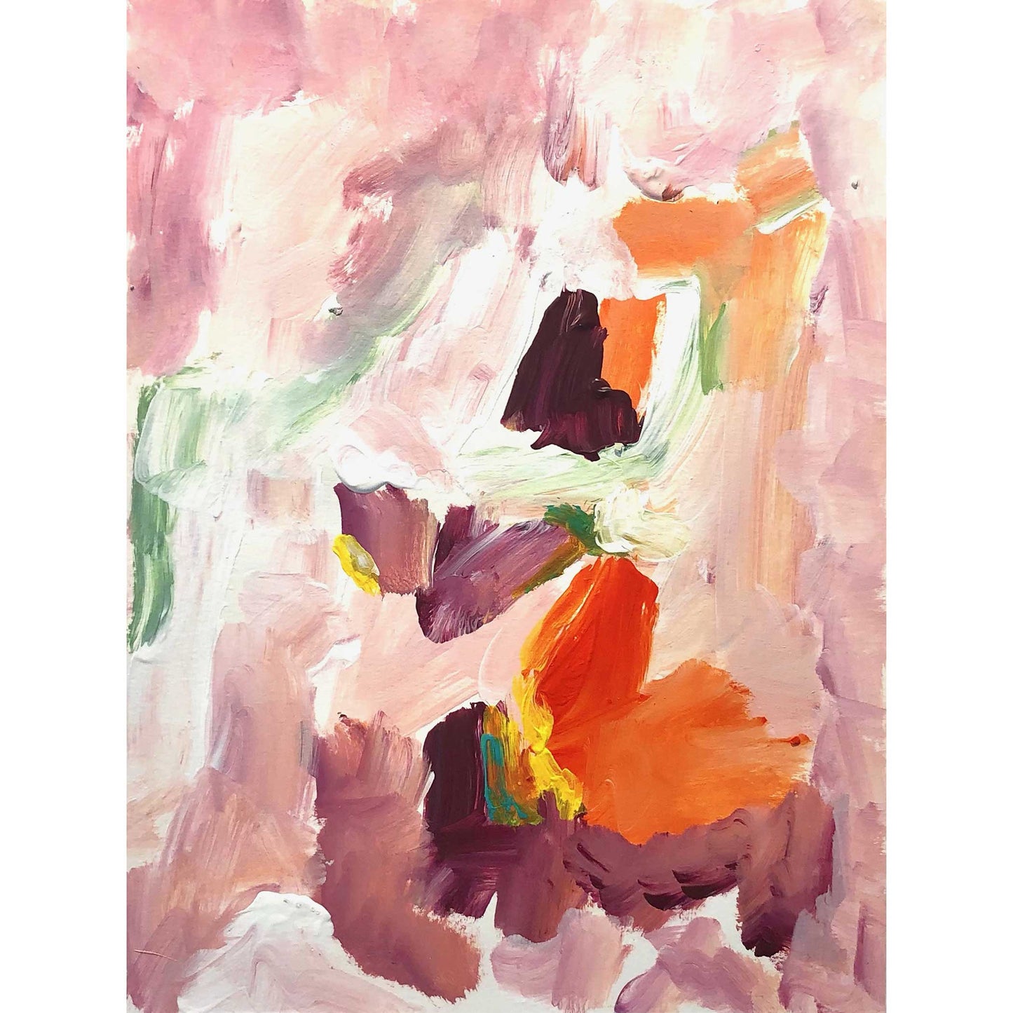 ACP-FL-018 "Flora" #18 (12x9) Original acrylic abstract painting by Chizu Omori Art