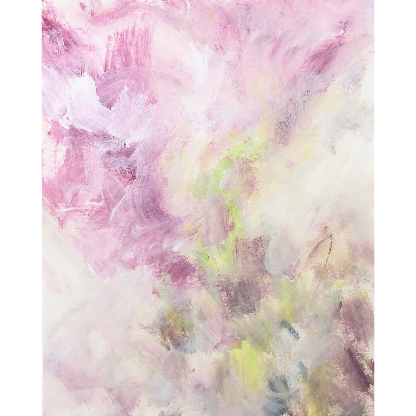 ACP-LV-058 "Love" #58 (10x8) Original acrylic abstract painting by Chizu Omori Art