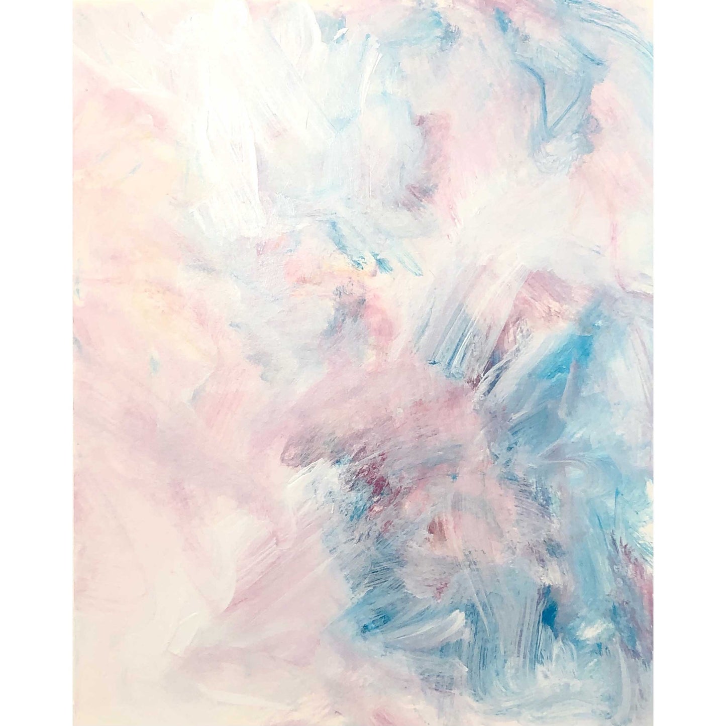 ACP-LV-061 "Love" #61 (10x8) Original acrylic abstract painting by Chizu Omori Art