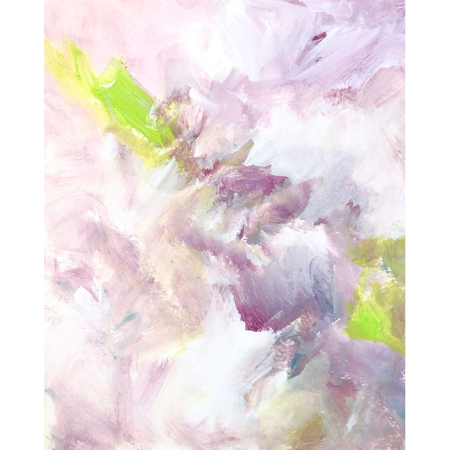 ACP-LV-064 "Love" #64 (10x8) Original acrylic abstract painting by Chizu Omori Art