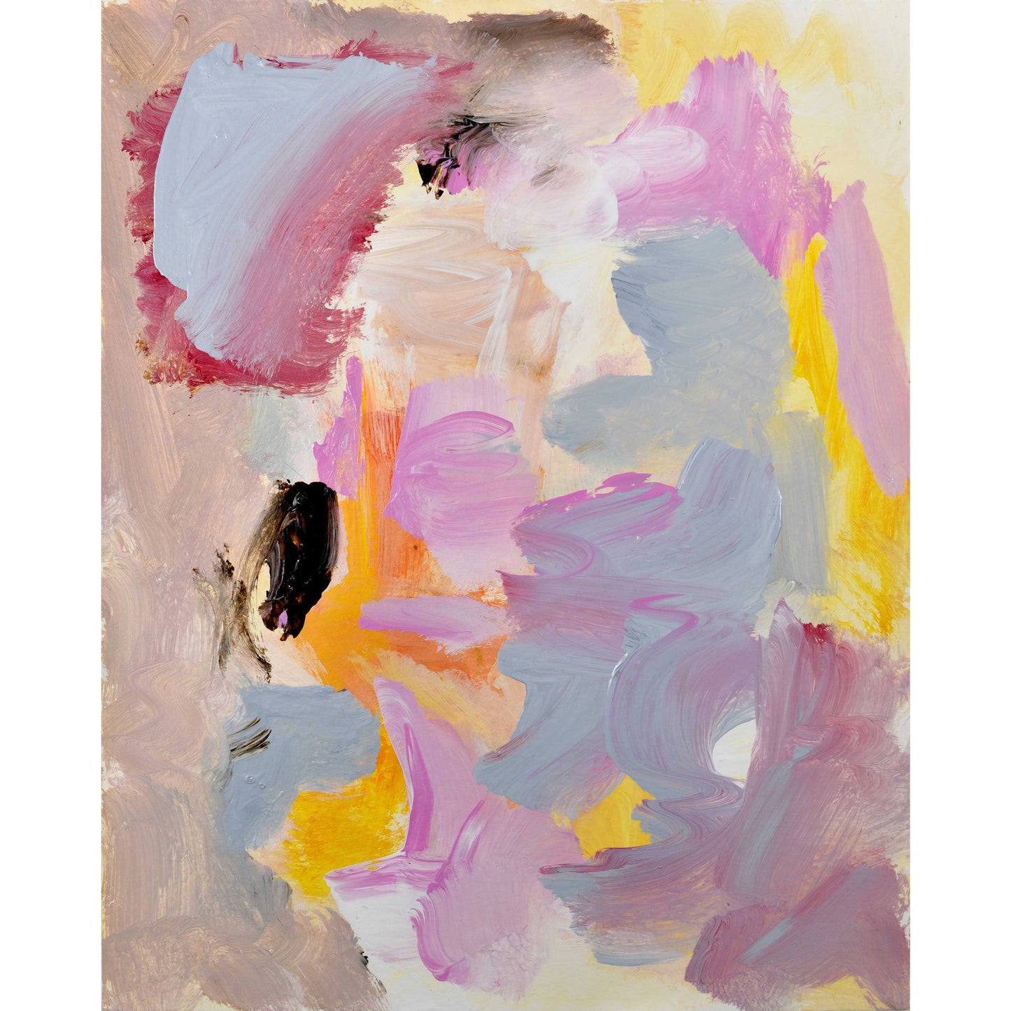 ACP-LV-065 "Love" #65 (10x8) Original acrylic abstract painting by Chizu Omori Art