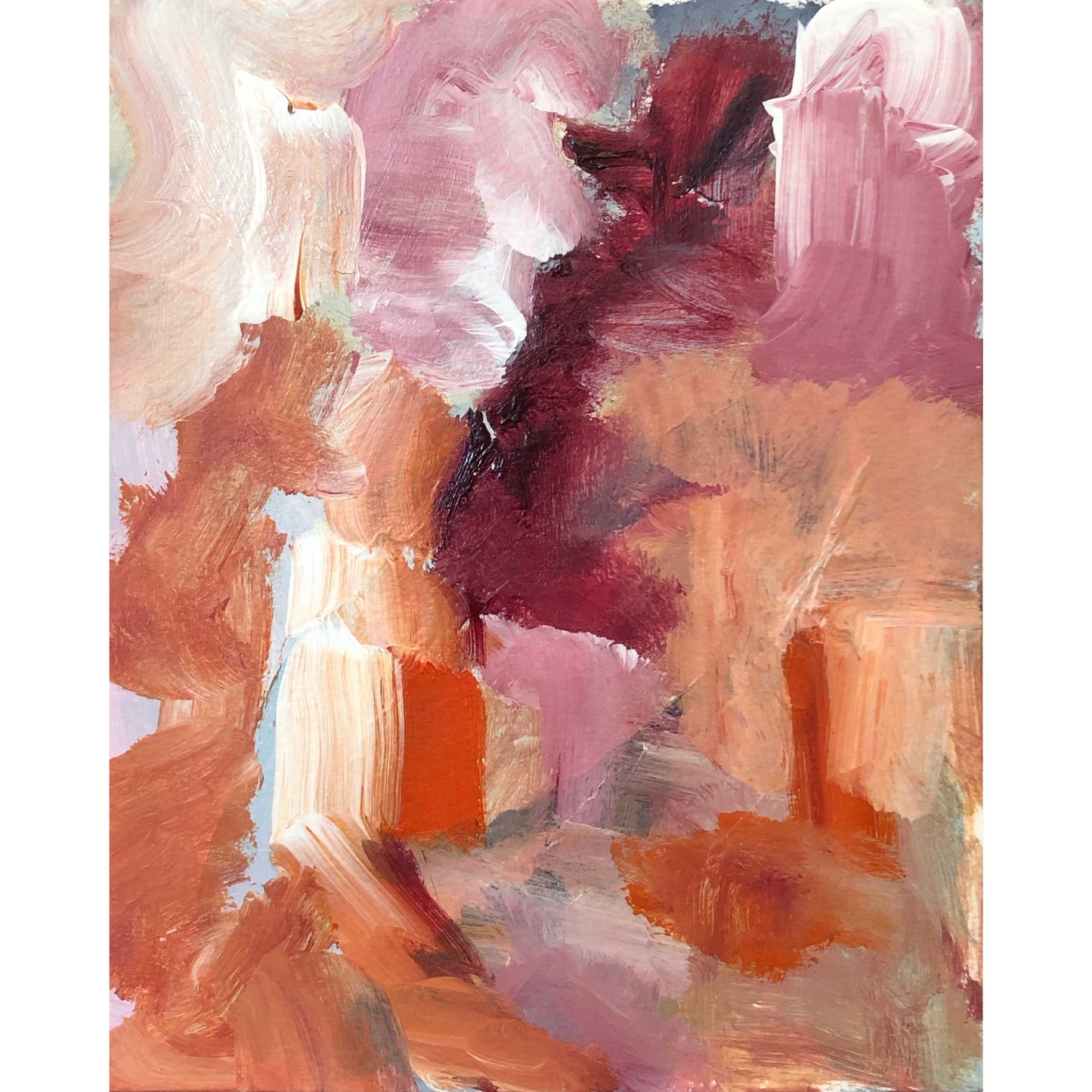 ACP-LV-066 "Love" #66 (10x8) Original acrylic abstract painting by Chizu Omori Art