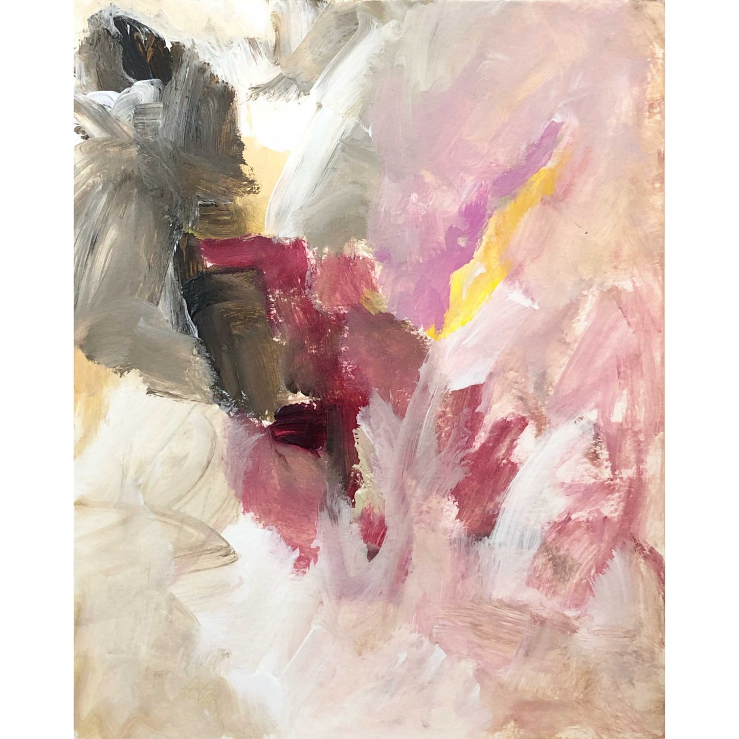 ACP-LV-070 "Love" #70 (10x8) Original acrylic abstract painting by Chizu Omori Art