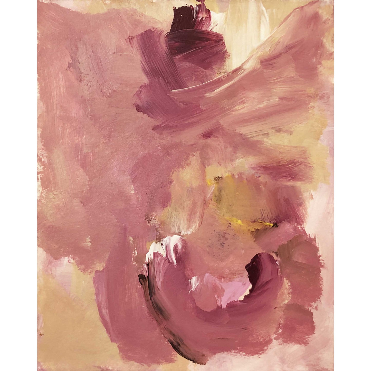 ACP-LV-073 "Love" #73 (10x8) Original acrylic abstract painting by Chizu Omori Art