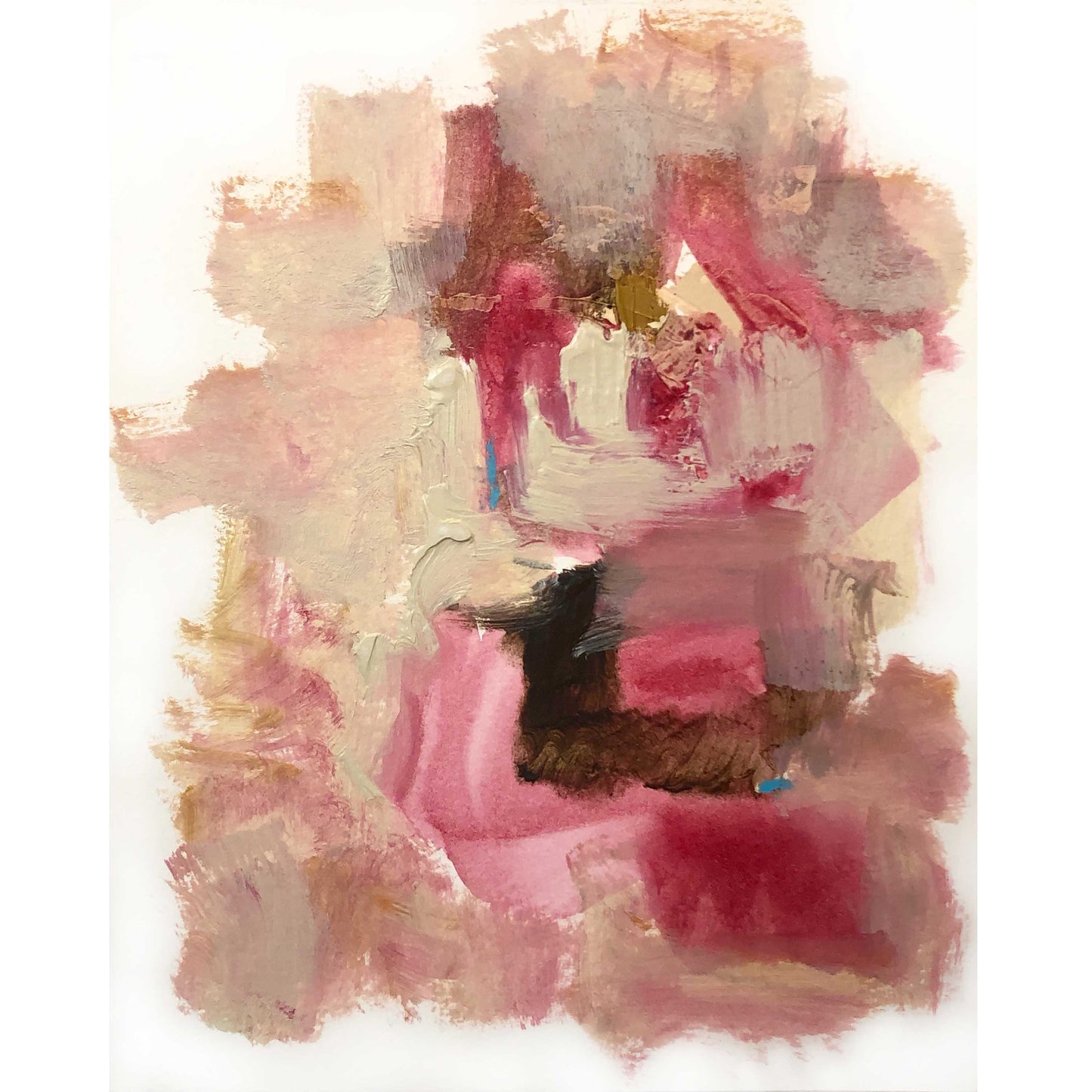 ACP-LV-076 "Love" #76 (10x8) Original acrylic abstract painting by Chizu Omori Art