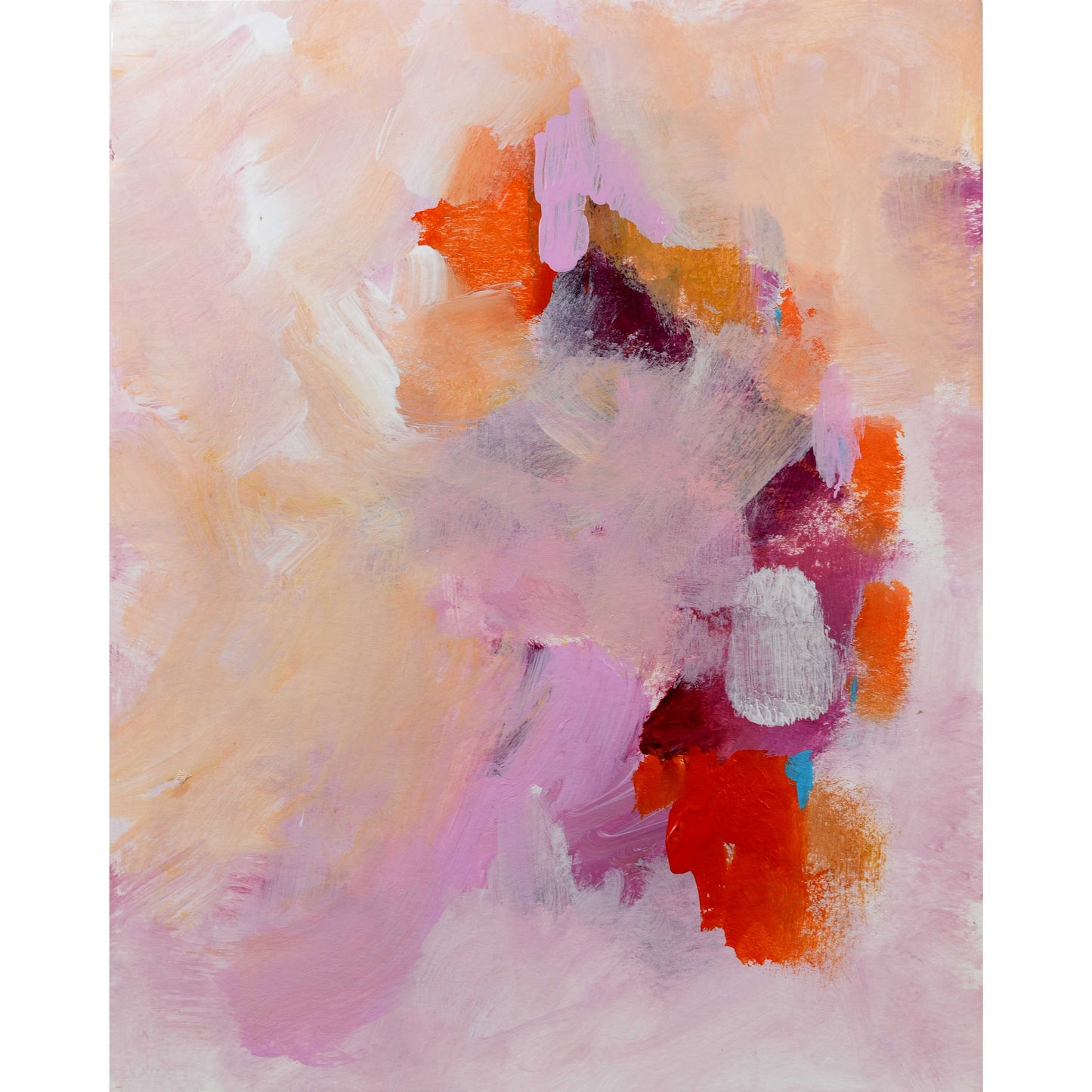 ACP-LV-084 "Love" #84 (10x8) Original acrylic abstract painting by Chizu Omori Art