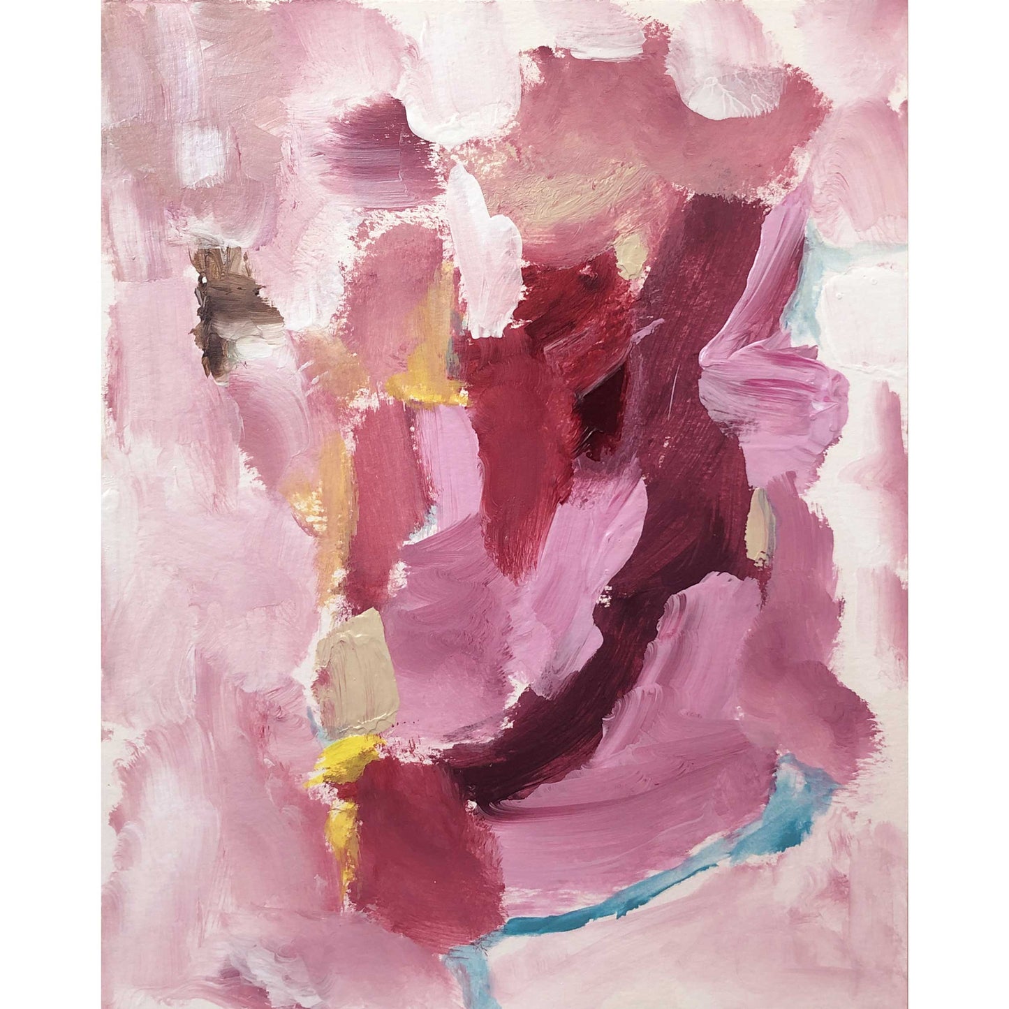 ACP-LV-085 "Love" #85 (10x8) Original acrylic abstract painting by Chizu Omori Art