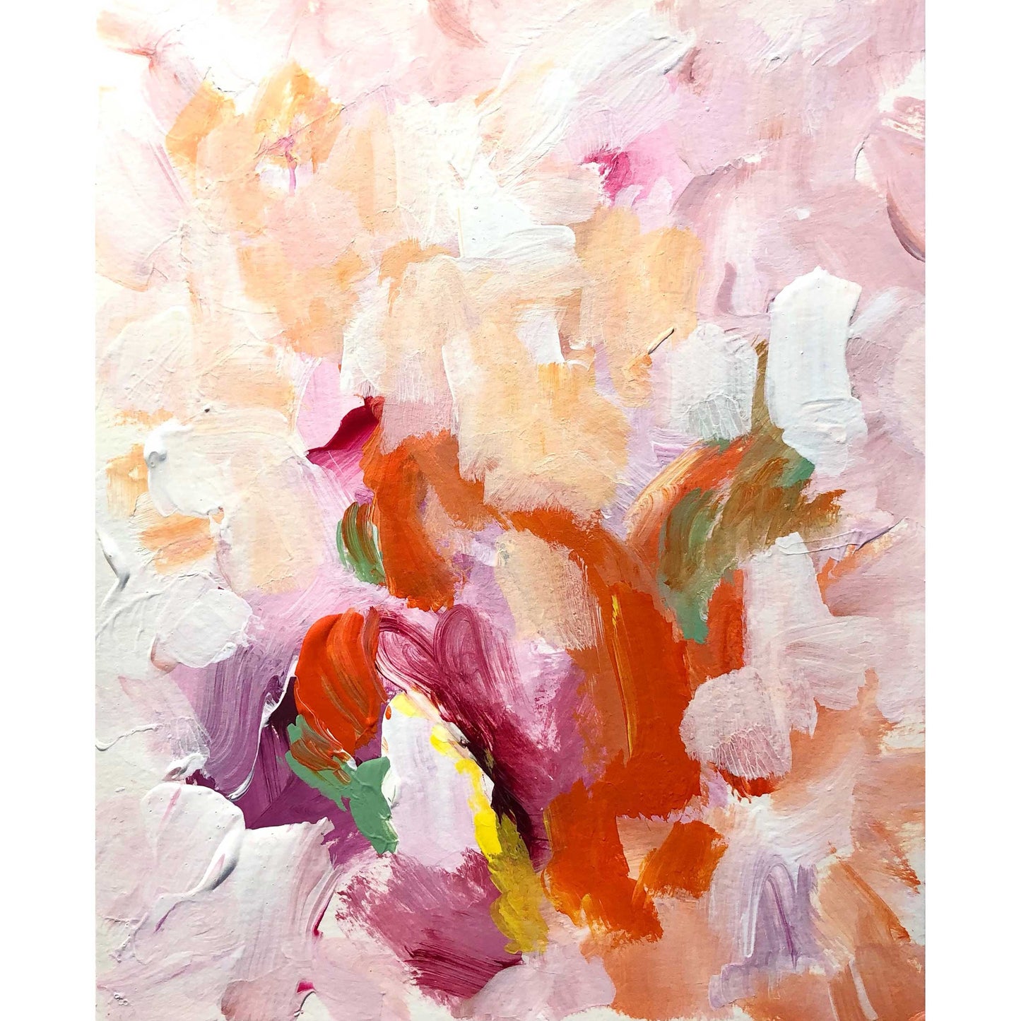 ACP-LV-RIN "Love" for Rina (10x8) Original acrylic abstract painting by Chizu Omori Art