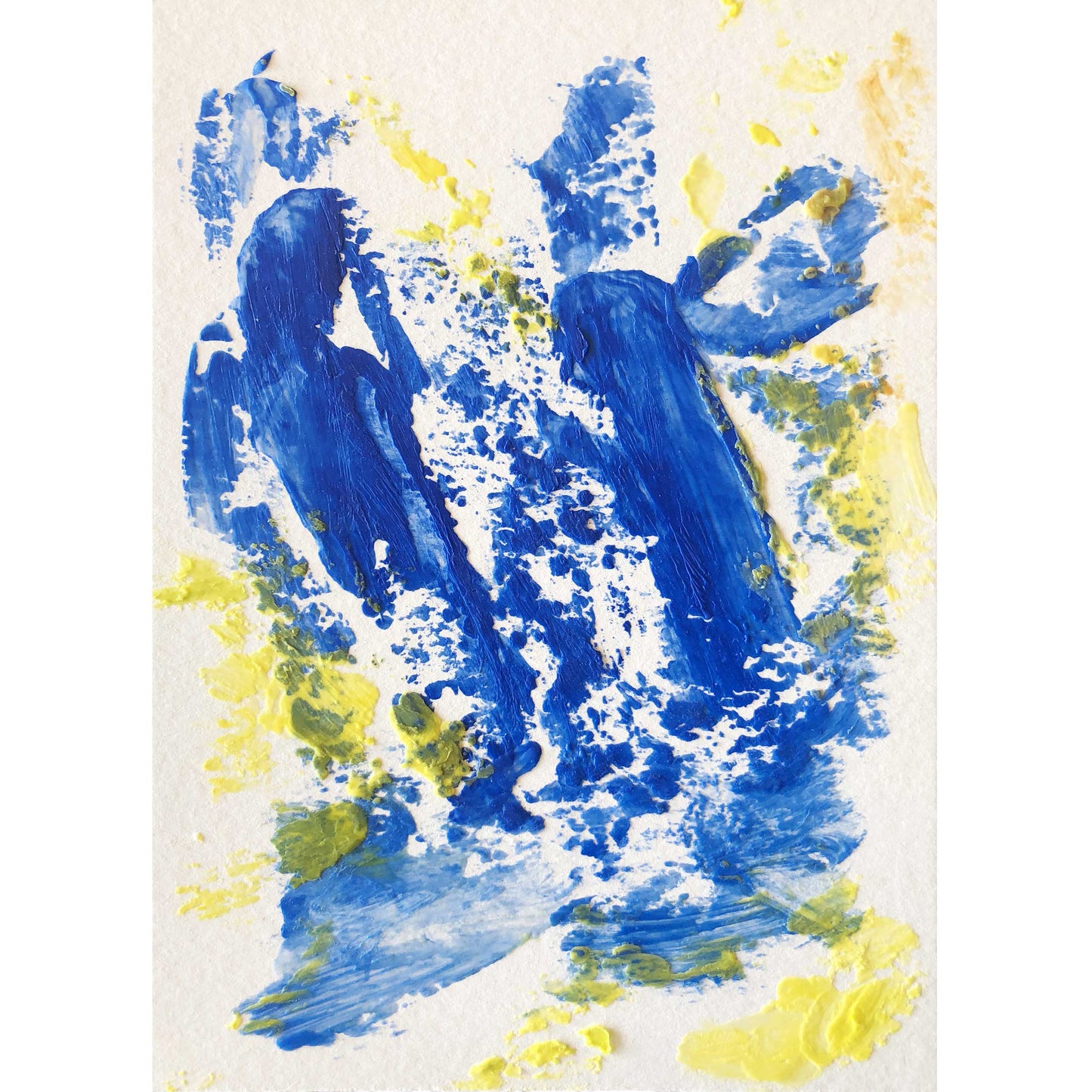 ENP-NB-003 "New Beginning" #3 (7x5) Original acrylic abstract painting by Chizu Omori Art