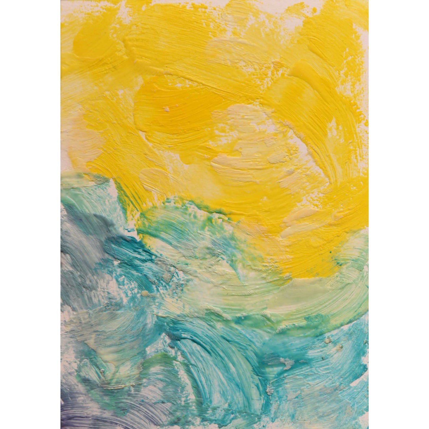 ENP-NB-062 "New Beginning" #62 (7x5) Original acrylic abstract painting by Chizu Omori Art