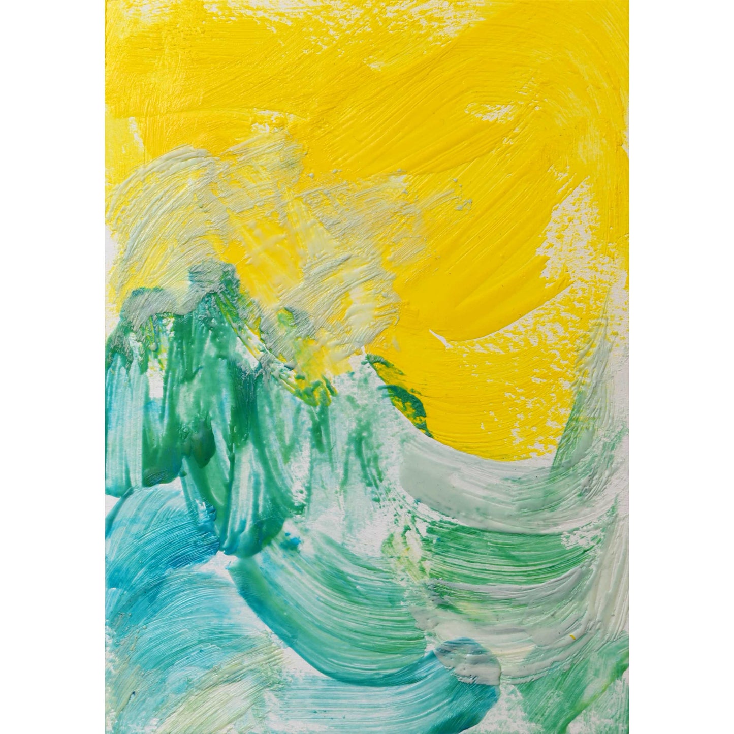 ENP-NB-076 "New Beginning" #76 (7x5) Original acrylic abstract painting by Chizu Omori Art