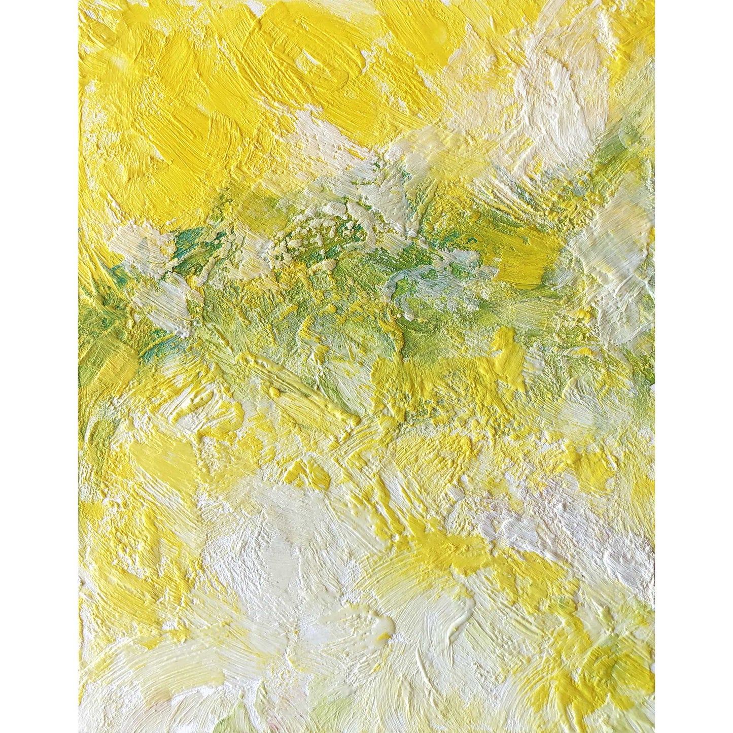 ENW-NB-010 "New Beginning" #10 (11x14x1.5) Original encaustic abstract painting by Chizu Omori Art