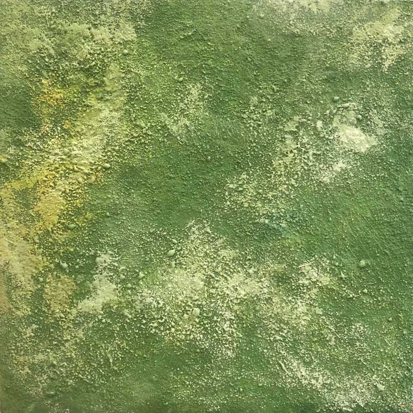 ENW-NB-135 "New Beginning" #135 (8x8x.875) Original encaustic abstract painting by Chizu Omori Art