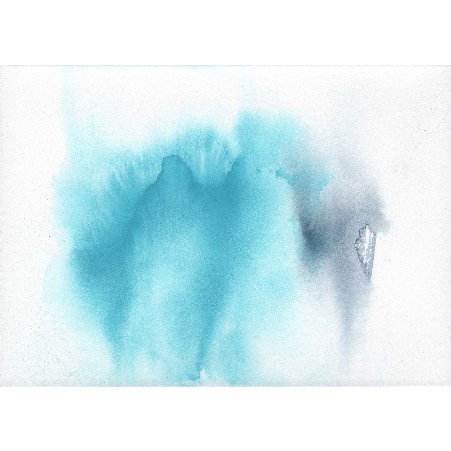 WCP-KU-189 "Kuu" #189 (5x7) Original encaustic watercolor painting by Chizu Omori Art