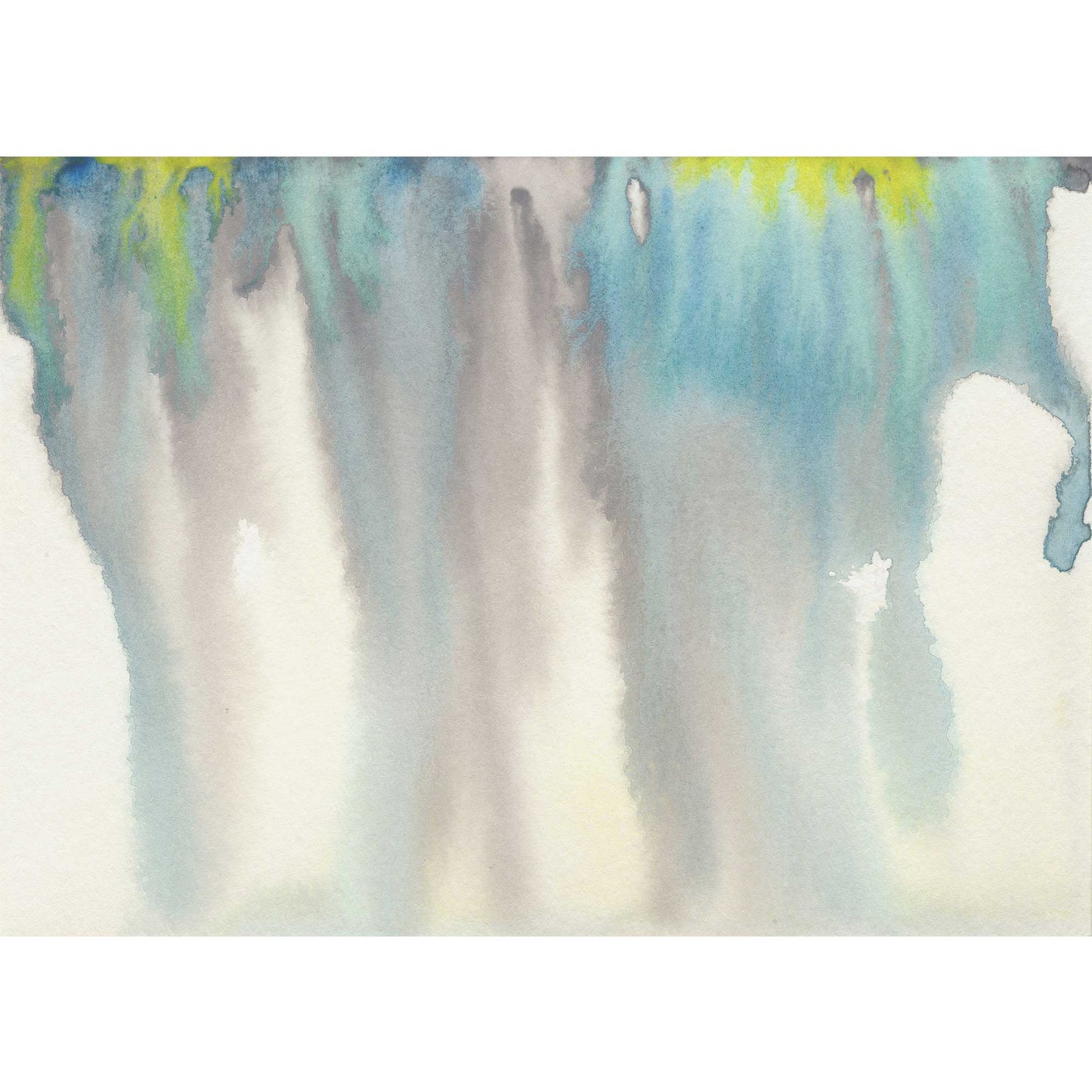 WCP-NA-010 "Nature" #10 (5x7) Original encaustic watercolor painting by Chizu Omori Art