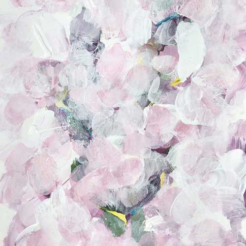Acrylic on Paper abstract painting by Chizu Omori
