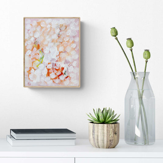 ACC-BL-007 "Bloom" #7 (10x8) framed original acrylic abstract painting by Chizu Omori Art