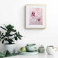 ACP-FL-001 "Flora" #1 (10x8) Wood Frame original acrylic abstract painting by Chizu Omori Art