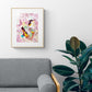 ACP-FL-015 "Flora" #15 (12x9) Wood Frame original acrylic abstract painting by Chizu Omori Art