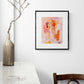ACP-FL-016 "Flora" #16 (10x8) Black Frame original acrylic abstract painting by Chizu Omori Art