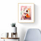ACP-FL-018 "Flora" #18 (12x9) Wood Frame original acrylic abstract painting by Chizu Omori Art