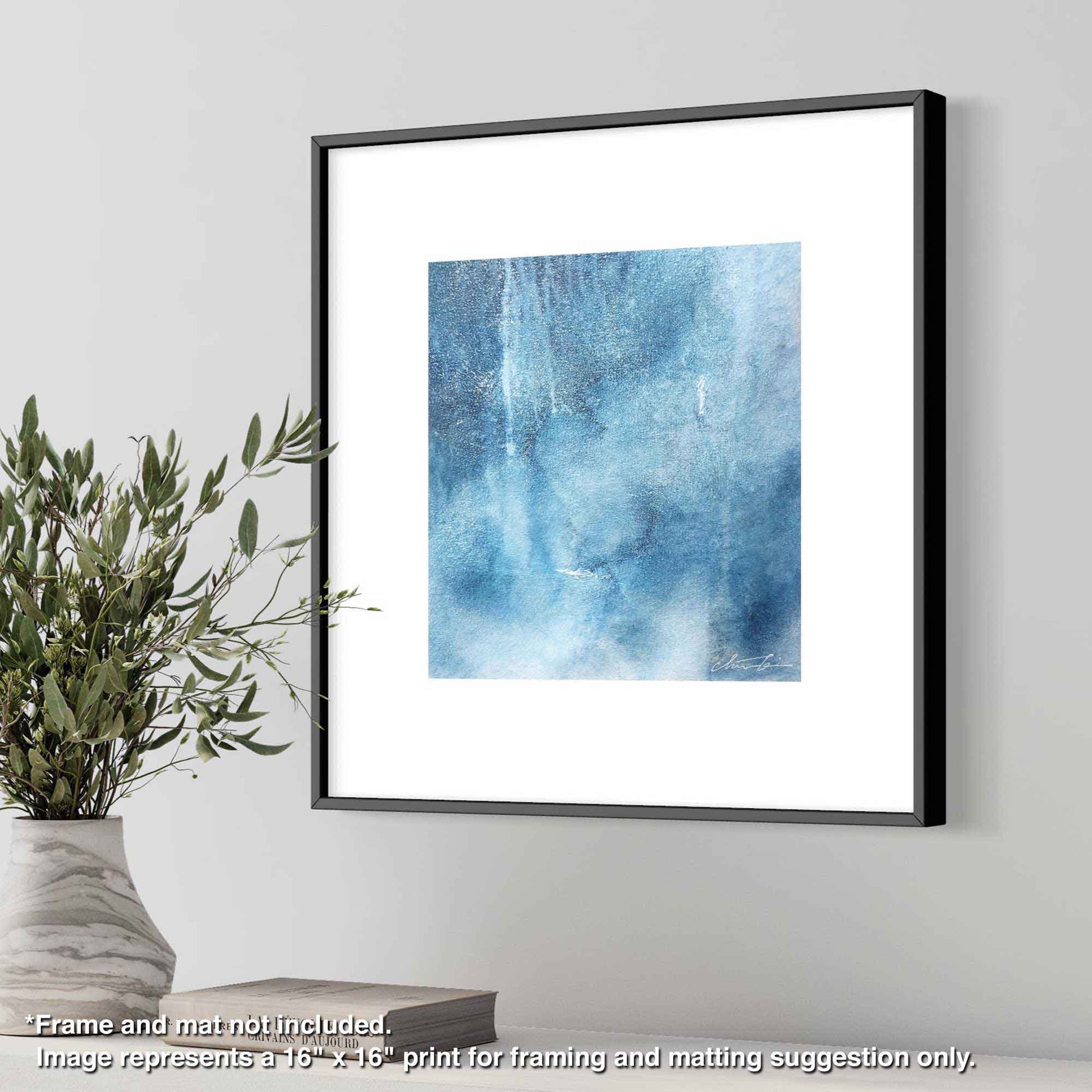 Chizu Omori Fine Art Prints on Paper Blue Earth Series #5 (framed-B)