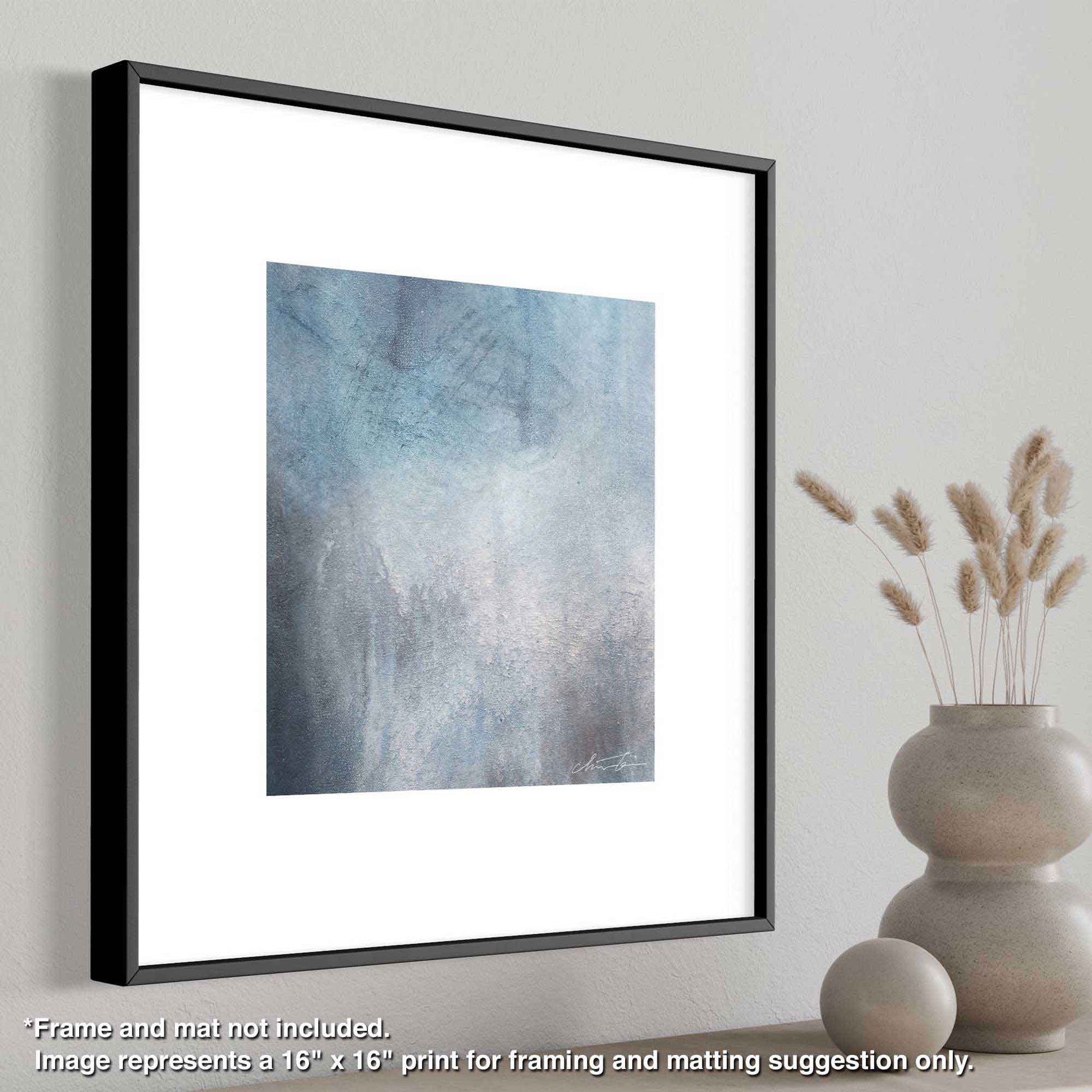 Chizu Omori Fine Art Prints on Paper Blue Earth Series #6 (framed-B)