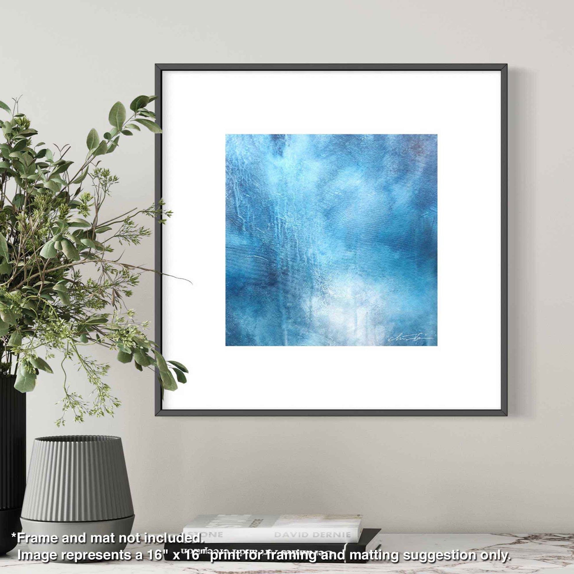 Chizu Omori Fine Art Prints on Paper Blue Earth Series #7 (framed-A)