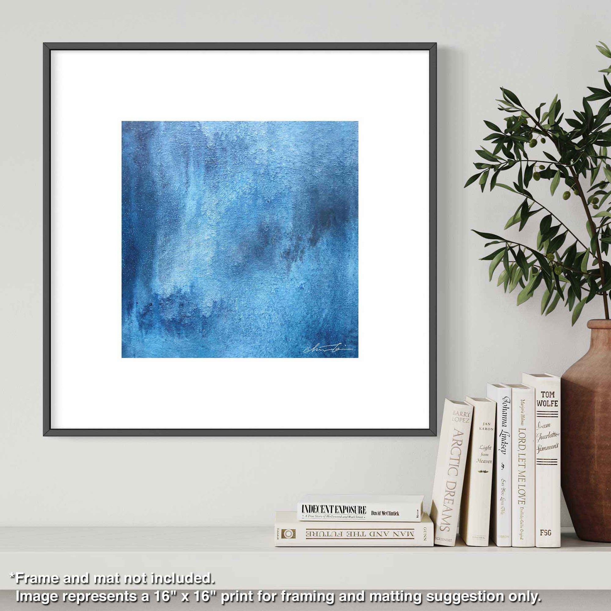 Chizu Omori Fine Art Prints on Paper Blue Earth Series #8 (framed-A)