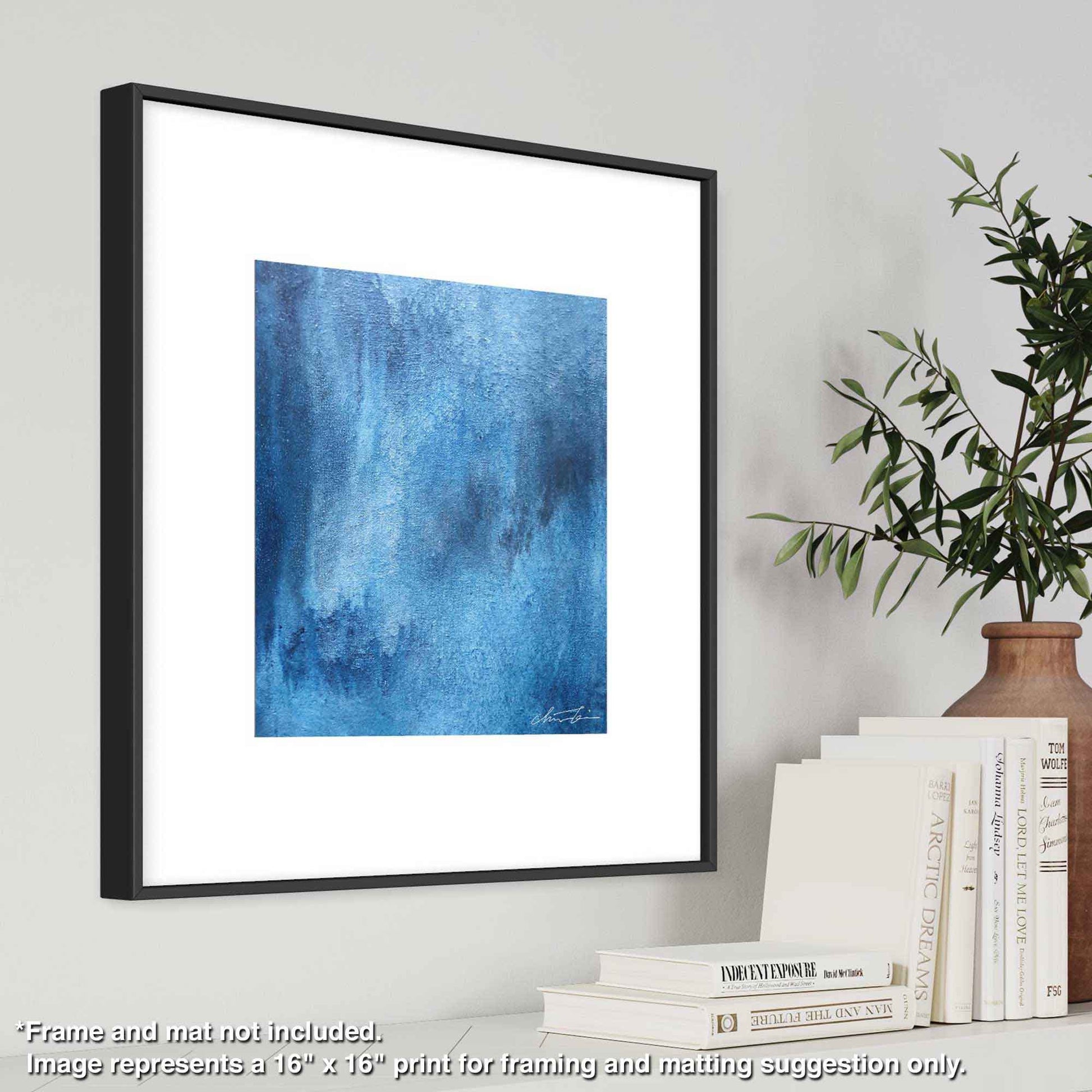 Chizu Omori Fine Art Prints on Paper Blue Earth Series #8 (framed-B)