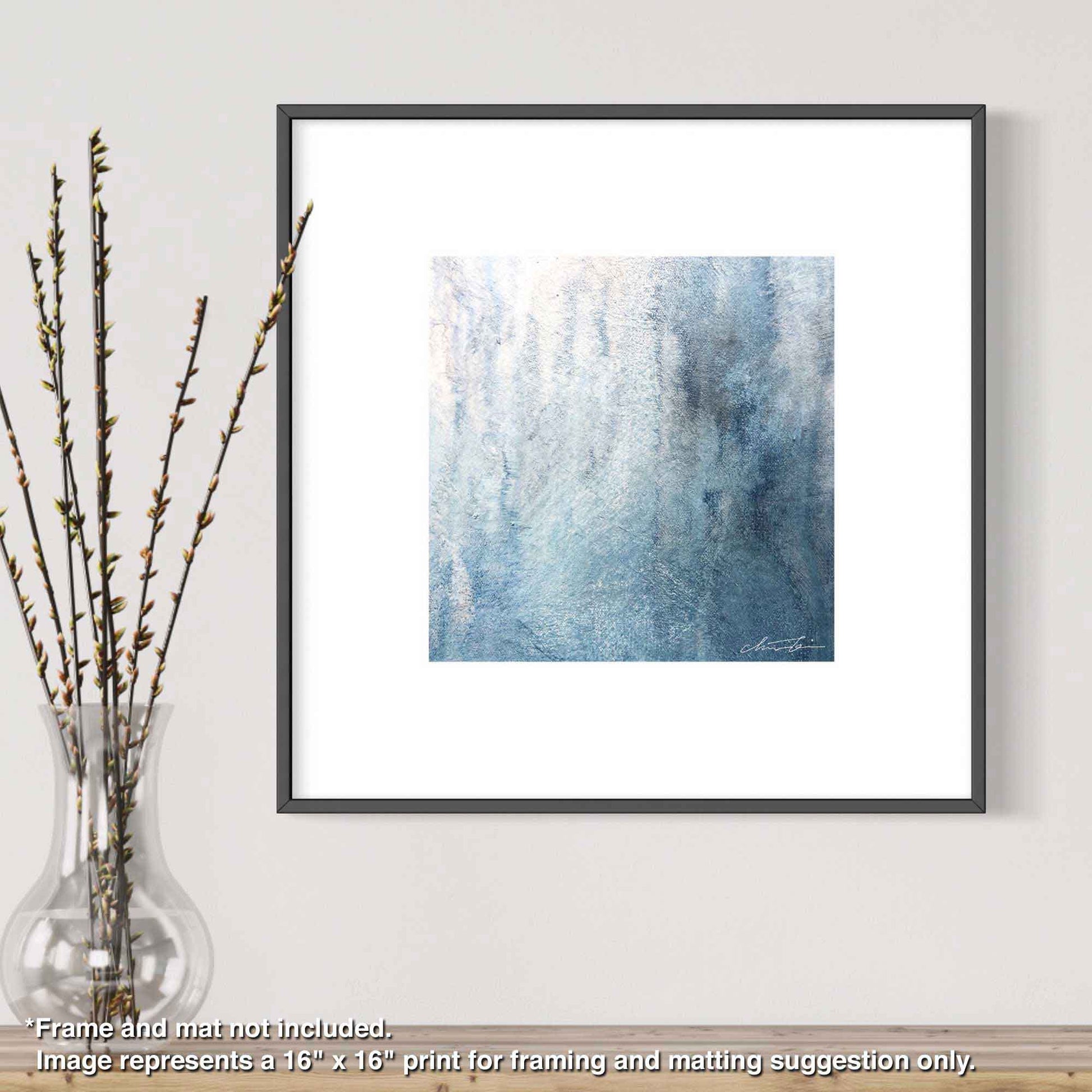 Chizu Omori Fine Art Prints on Paper Blue Earth Series #9 (framed-A)