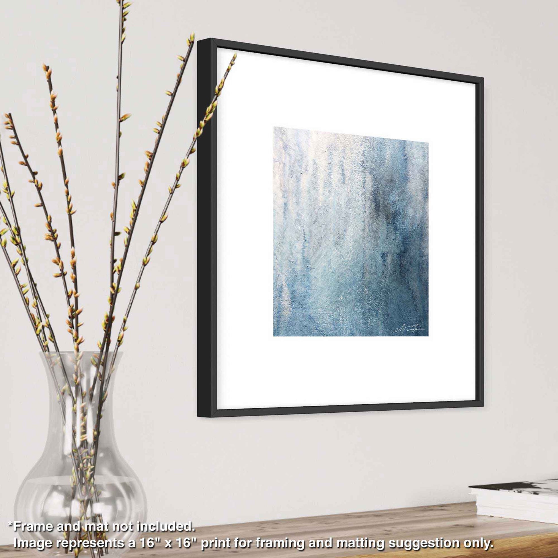 Chizu Omori Fine Art Prints on Paper Blue Earth Series #9 (framed-B)