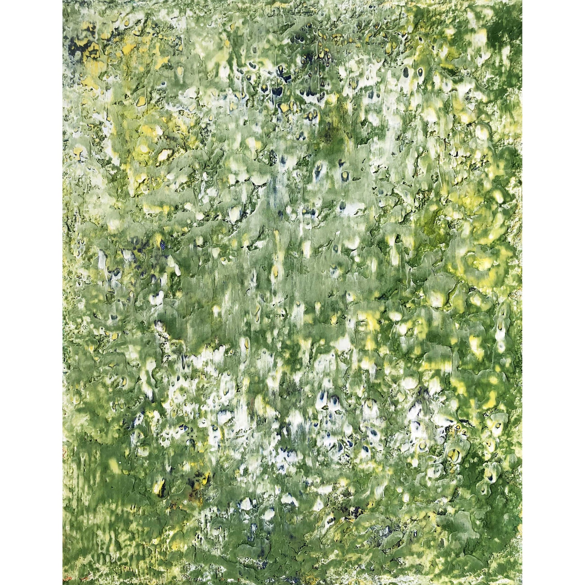 ENW-BF-001 "Big Forest" #1 (11x14x1.5) Original encaustic abstract painting by Chizu Omori Art