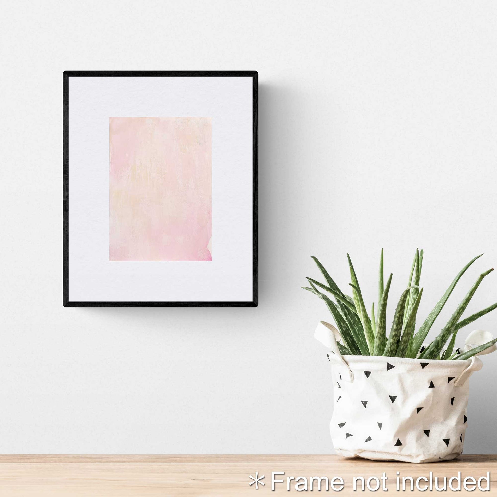 MMP-NB-106 "New Beginning" #106 (7x5) Black Frame original mixed media abstract painting by Chizu Omori Art