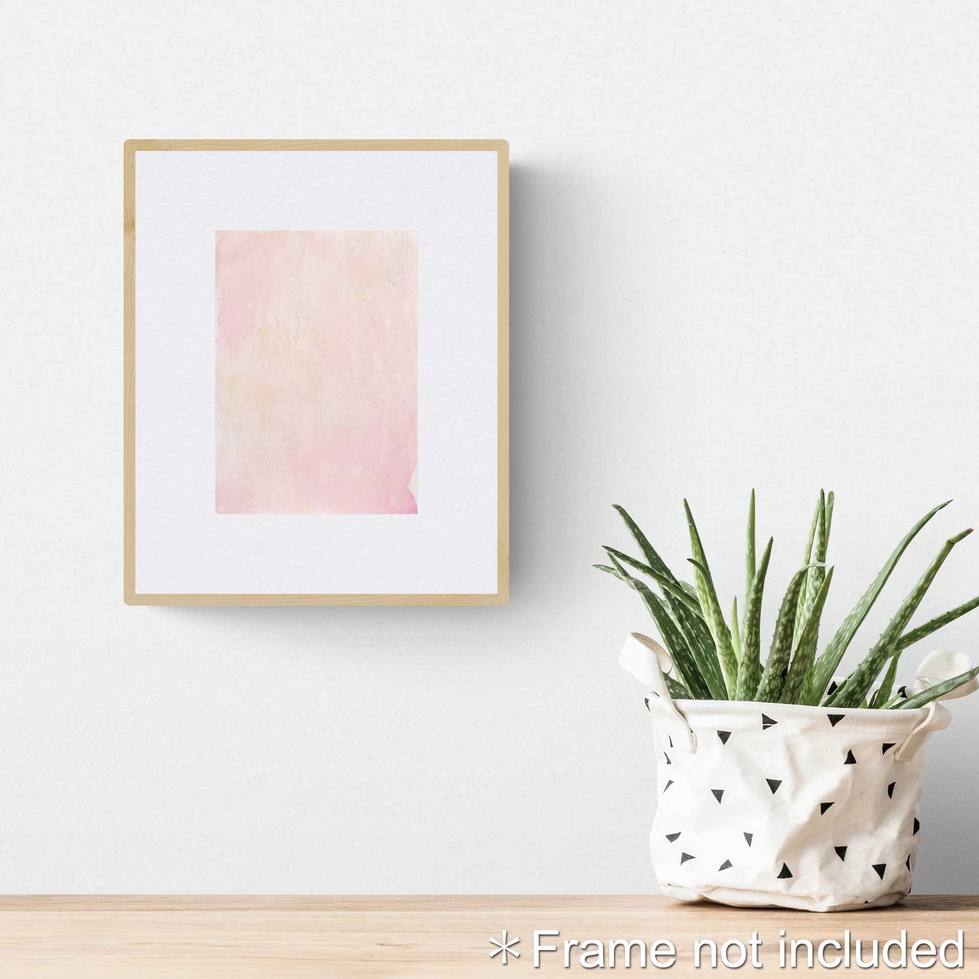 MMP-NB-106 "New Beginning" #106 (7x5) Wood Frame original mixed media abstract painting by Chizu Omori Art