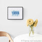 WCP-KU-183 "Kuu" #183 (5x7) Black frame original watercolor abstract painting by Chizu Omori Art