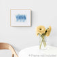 WCP-KU-183 "Kuu" #183 (5x7) Wood frame original watercolor abstract painting by Chizu Omori Art