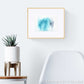 WCP-KU-189 "Kuu" #189 (5x7) Wood frame original watercolor abstract painting by Chizu Omori Art
