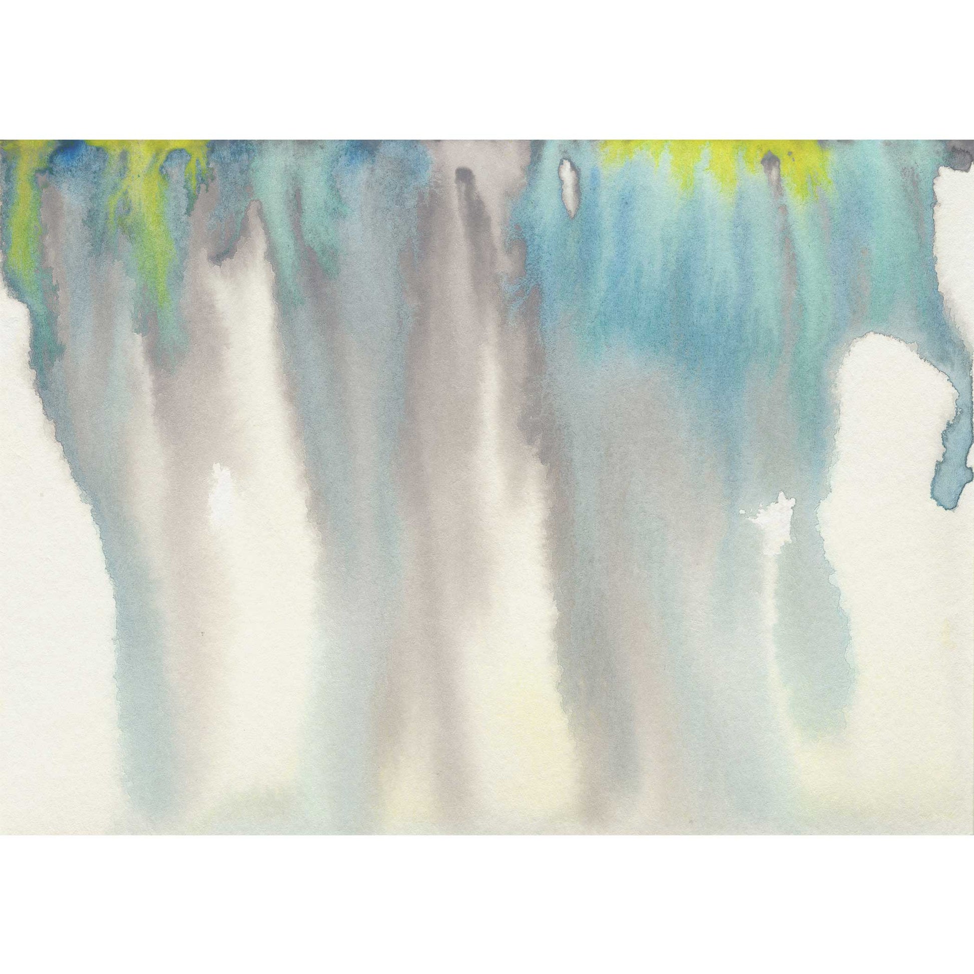 WCP-NA-010 "Nature" #10 (5x7) Original encaustic watercolor painting by Chizu Omori Art